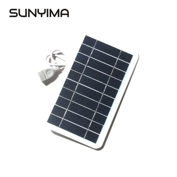 SUNYIMA 2W Saulės Elementų Galios Banko Baterijos Kroviklis Monokristalinius 5V 400mA USB Prietaisus, Saulės baterijos Mobiliųjų Telefonų Lauko