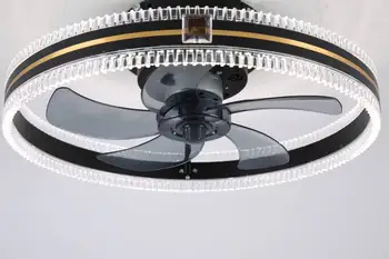 Šiaurės kristalų led lempa su lubų ventiliatorius be menčių, miegamojo ventiliatorius su nuotolinio valdymo lubų ventiliatoriai su šviesos šviestuvas