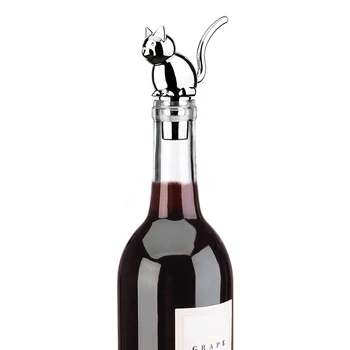 Metalo gyvūnų vyno kamščiu, Apdailos Amatų cute kačių modelis Butelių Degtinės kamštienos Dekoratyviniai triušiai Cinko lydinys vyno kaištis Sandarinimo žiedas