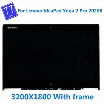 Originalus 13.3 colių Lenovo IdeaPad Yoga 2 Pro 20266 LTN133YL01 LCD Ekranas Jutiklinis Ekranas Stiklas, skaitmeninis keitiklis komplektuojami su Rėmo