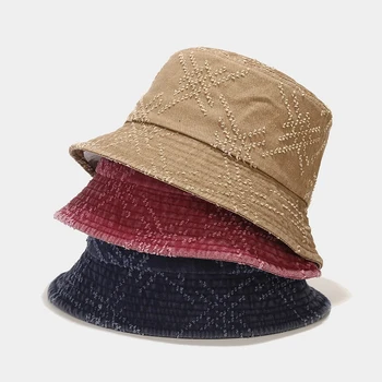 Naujas Mados Unisex Kibiro Kepurę Moterų Vasaros Panama Spausdinimo Žvejų Skrybėlę Lauko Apsaugos nuo Saulės Bžūp Klasikinis Medvilnės Retro Skrybėlę