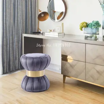 Nordic light prabangus modernaus minimalistinio sofa-lova, namų apyvokos padažu trumpas turas išmatose, makiažas, namų apyvokos batų pakeitimo muebles