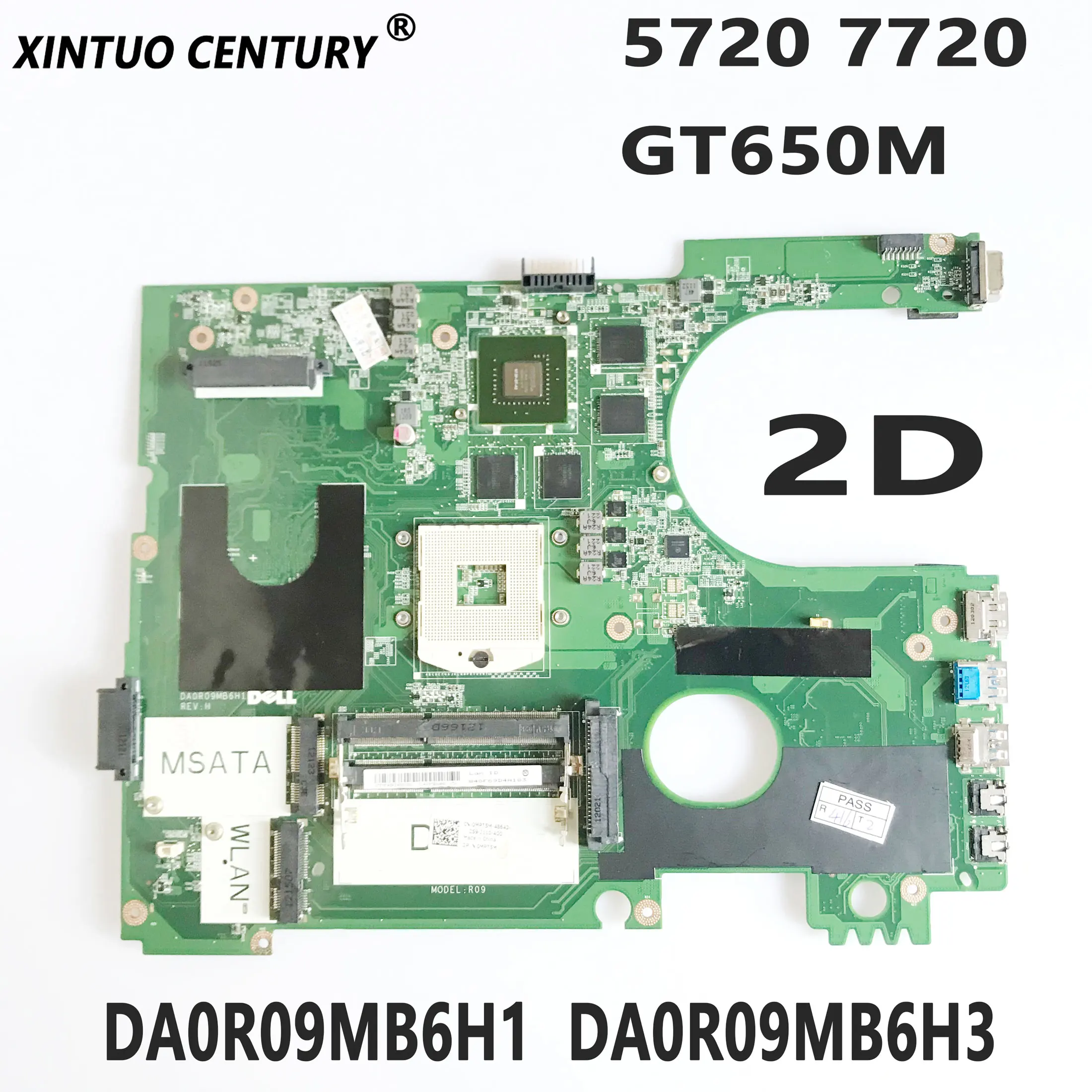 KN-072P0M 072P0M tinka DELL 17R 5720 7720 nešiojamas plokštė DA0R09MB6H1 DA0R09MB6H3 2D GT650M 2GB DDR3 100% bandymo darbai Nuotrauka 0
