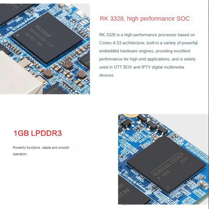 Oranžinė Pi R1 Plius LTS RK3328 Quad-Core ARM Cortex-A53 1GB RAM Dual Gigabit Ethernet Openwrt Plėtros Taryba Nuotrauka 5