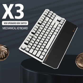HEXGEARS X3 Žaidimų Mechaninė Klaviatūra Vertus Poilsio 87 Klavišą PBT Keycap Kailh Atnaujinti LANGELĮ Perjungti USB /2.4 G Bevielio žaidėjus Klaviatūra