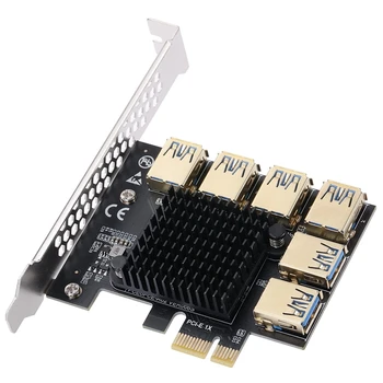 Pcie 1 Iki 6 PCI Express 16X Riser Card USB 3.0 Adapteris Keitiklis PCIE Splitter Extender Kortelę Bitcoin Mining