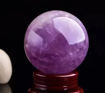 MOKAGY 60mm-70mm Gamtos Svajinga Ametistas Kamuolys Gydymo Violetinė Crystal Srityje Apdaila 1PC