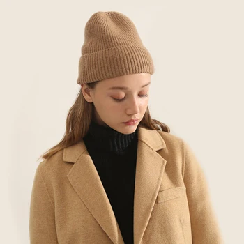 2021 Žiemos Unisex Skrybėlę Medvilnės Mišiniai, Kietas Šiltas, Minkštas Moterų Megzti Beanie Mados Šiltas Suaugusiųjų Padengti Galvos Dangtelis Skrybėlės Karšto Pardavimo