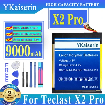 YKaiserin Aukštos Kokybės Baterija 9000mAh Už Teclast X2 Pro X2Pro Baterijų Kelio Kodas