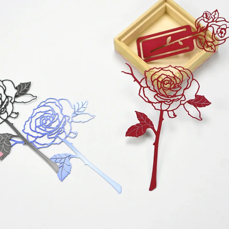 1pc Metalo Žymos Rožių Gėlių Kūrybos Klasikinio Išskirtinį Mini Meno Modelio norite atidaryti Tinklalapį Aplanko Žymeklis, mokyklinės prekės, Raštinė Nuotrauka 5