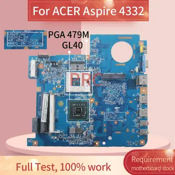 Nešiojamas plokštę ACER Aspire 4332 Sąsiuvinis Mainboard 08242-1M GL40 PGA 479M DDR2