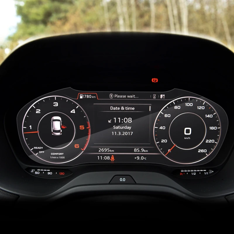 Automobilių Stiliaus GPS Navigacijos Ekrano Stiklo Apsauginė Plėvelė Lipdukas Audi Q2 2017-Dabartinė prietaisų Skydelio Ekrano Plėvelė Auto Prieigos Nuotrauka 2