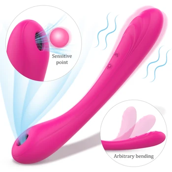 Čiulpti Vibratorius fix Bendable Dildo G Spot Klitorio Stimuliatorius 9 Vibracijos Makšties Analinis Orgazmas Sekso Žaislai Moterims, Pora Smagu