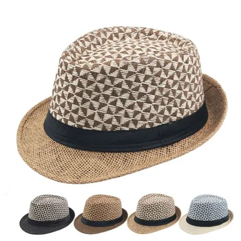 Vasaros Džiazo Bžūp Paplūdimio Šiaudų Kepurės Kepurės Vyrams Saulės Skrybėlę Vyrai Moterys
