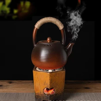 Keramikos šilta arbata viryklė, arbatos viryklė, virdulys, anglis, viryklė, arbatinukas, namų lauko mažas šilta arbata viryklė, grilis, viryklė