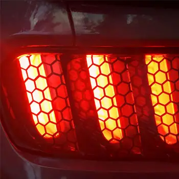 6Pcs Galiniai šviesos Lempos Korio Lipdukai Lipdukai Juoda Tinka Ford Mustang 2015-2017