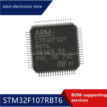 Naujas stm32f107rbt6 stm32f107 aplieti lqfp64 lustas su 32-bitų mikrovaldiklis MCU elektroninių komponentų