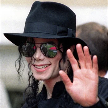 Fedora Juodos Vilnos Retro Skrybėlę Michael Jackson už MJ gerbėjų, kurių Oficialus Pavadinimas Gentry