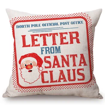 Mielas Neklaužada Santa Claus Ir Kalėdų Puošmena Sofa Mesti Pagalvės Užvalkalą Raudona Mielas Kalėdų Meno Medvilnės Skalbiniai Kėdės Sėdynės Pagalvėlė Padengti
