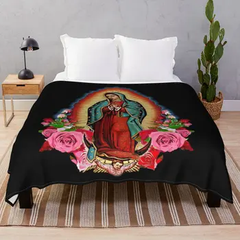 Our Lady Of Guadalupe Antklodes Vilnos Spausdinti Multi-funkcija Mesti, Antklodė, Patalynė Sofa Travel Kinas