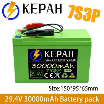 24V 30ah 7s3p 18650 batterie as ličio batterie 29V 30000mAh dviračių electrique cyclomoteur electrique as ličio jonų batterie