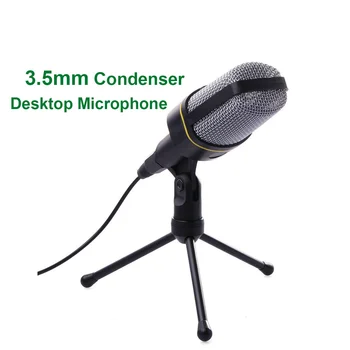 Mikrofonas (3,5 mm Kondensatoriaus Microfone180 Sukimosi Reguliavimas SF-920 Mic Su Trikojo PC Nešiojamas Telefono, Tablet Nemokamas pristatymas