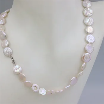 ZFSILVER 100% S925 Sterlingas Sidabro Mados Rond Baroko Natūralių Gėlavandenių Perlų Vėrinį Elegantiškas 