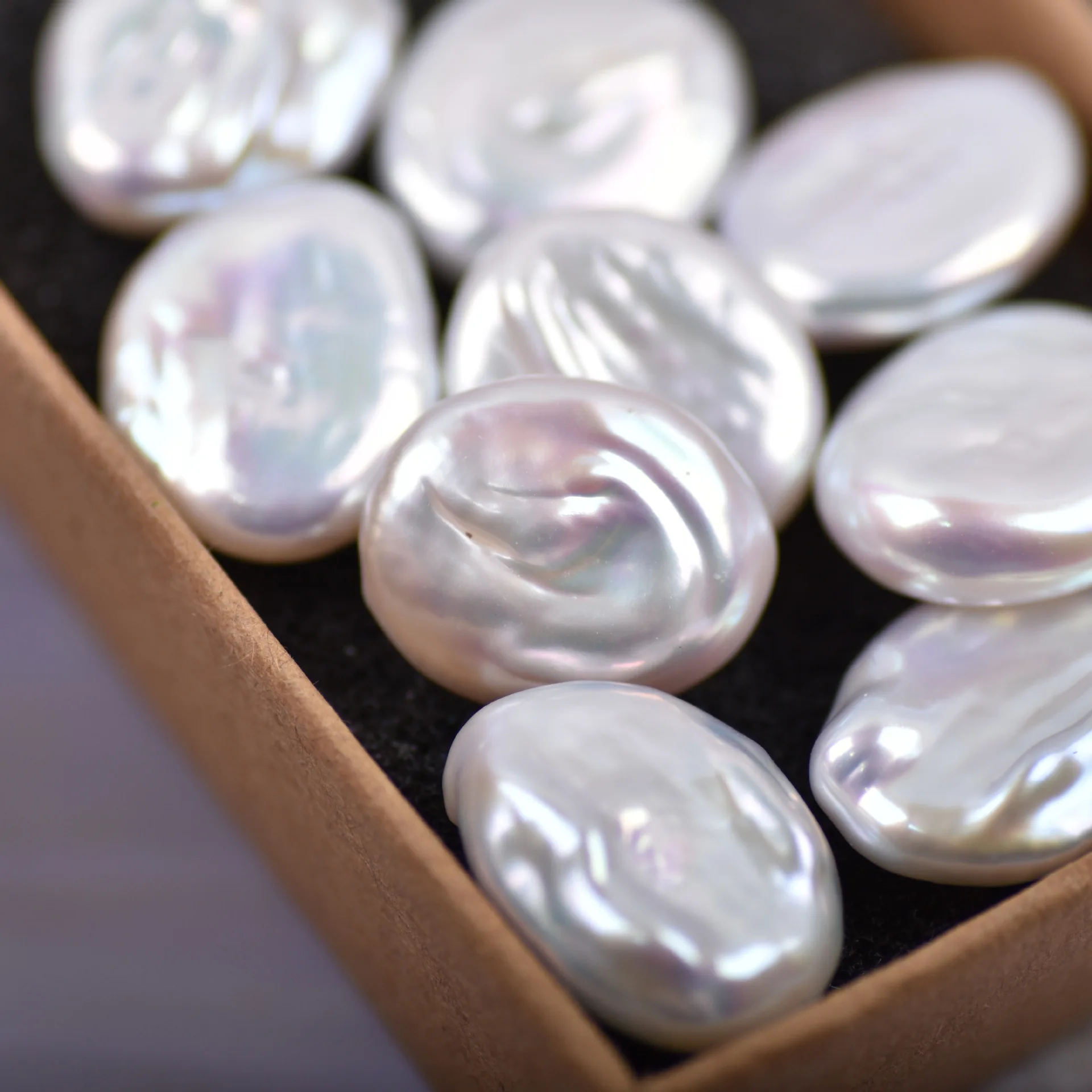 Naujas Natūralių Gėlavandenių Perlų Prarasti Karoliukai, Ovalo formos Netaisyklingos Mygtuką Karoliukai Ne poringas 