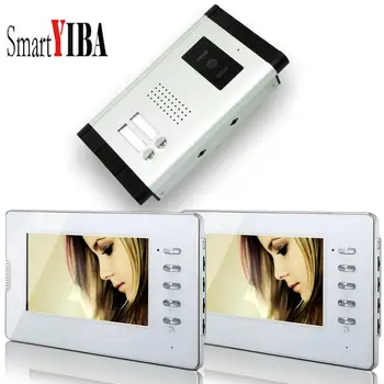 SmartYIBA 2 Butas/Šeimos Vaizdo Duris Telefono Ryšio Sistema 1 Doorbell Kamera su 2 mygtuką, 2 Stebėti Vandeniui