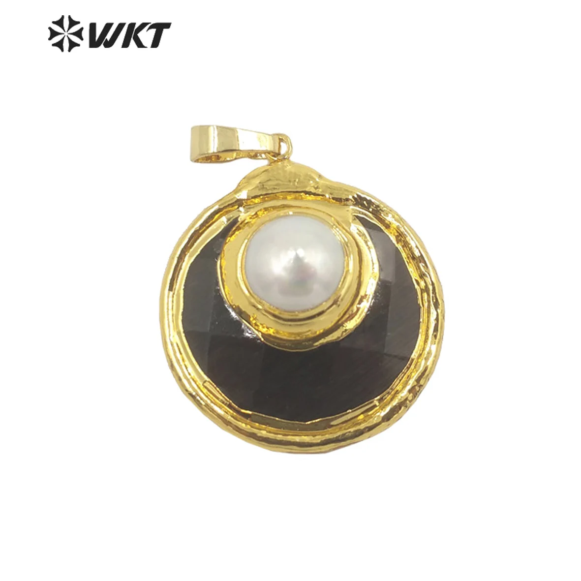 WT-P1860 WKT 2022 Apvalios formos cat eye& pearl aukso plokštelės Pakabukas naujo stiliaus vestuves tendencija papuošalai aksesuaras mados Nuotrauka 4