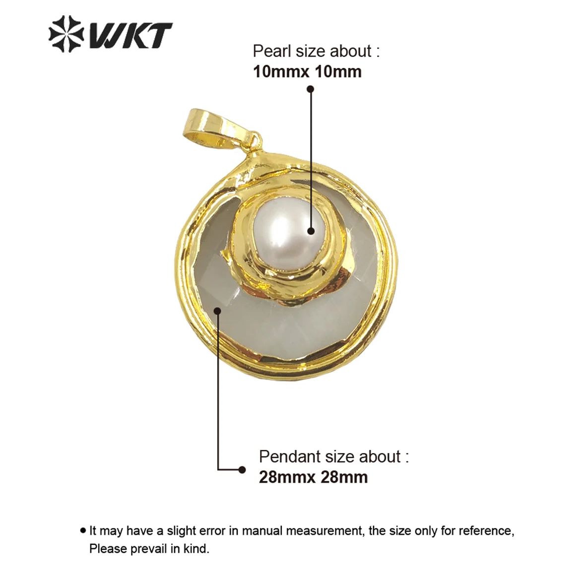 WT-P1860 WKT 2022 Apvalios formos cat eye& pearl aukso plokštelės Pakabukas naujo stiliaus vestuves tendencija papuošalai aksesuaras mados Nuotrauka 5