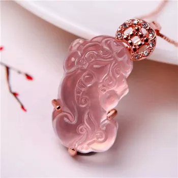 Naujas Modelis Natūralių Kristalų Įdarbinti Pinigus Pendeloque Supjaustyti Karoliai Pakabinti Peach Blossom Populiarumą Lotus Crystal Spalvos Ornamentais