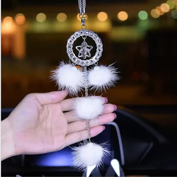 2019 aukštos klasės laday moteris automobilį interial ornamentu kristalų lucky star pliušinis pakabukas automobilių reikmenys