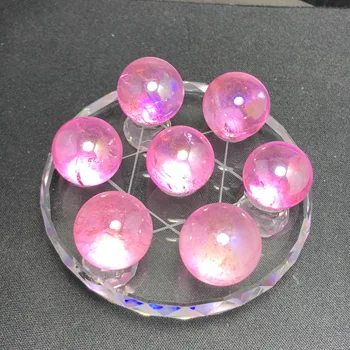 Natūralus Rožių Kvarco Septynių Žvaigždučių Masyvo Kvarcinio Krištolo Rutulį Wicca,Reiki meditacija Kristalų Apdaila Chakra Gydymo Crystal Komplektas