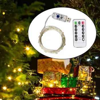 LED Styginių Šviesos Nuotolinio Valdymo pultas USB Kalėdų Šviesos Ornamentu Vandeniui Apšvietimo Lempų Šalis, Sodo Kiemo Puošimas