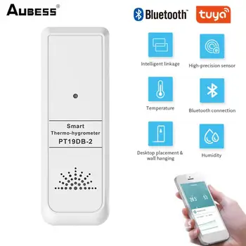 Tuya Bluetooth Mini Temperatūros ir Drėgmės Jutiklis Nešiojamų Termometras su Drėgmėmačiu Lauko, Patalpų, Universalus Smart Gyvenimo APP Kontrolės