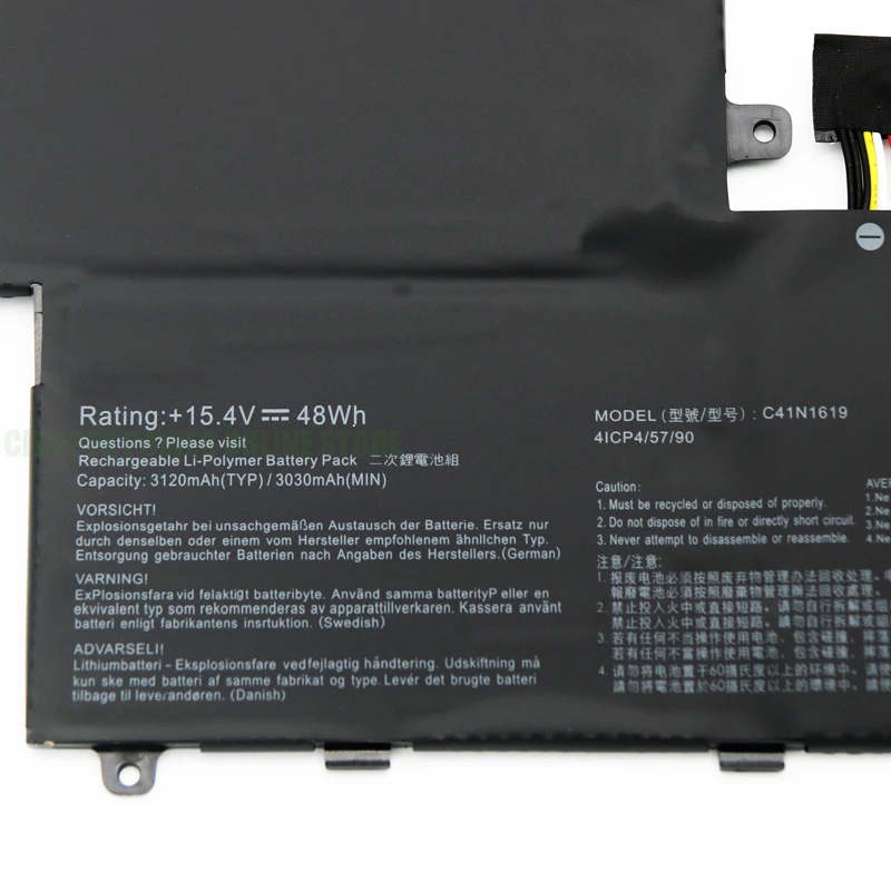 CP Originalus Laptopo Baterijos C41N1619 15.4 V 48Wh Pro B9440 B9440UA B9440UA-XS74 B9440UA-XS51 B9440UA7200 B9440UA7500 Nuotrauka 1