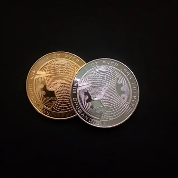 Naujas Bitcoin Žmogaus Galva Proginę Monetą Anonimas Rinkoje Ženklelis Virtuali Valiuta Surinkimo Amatų Dovanos