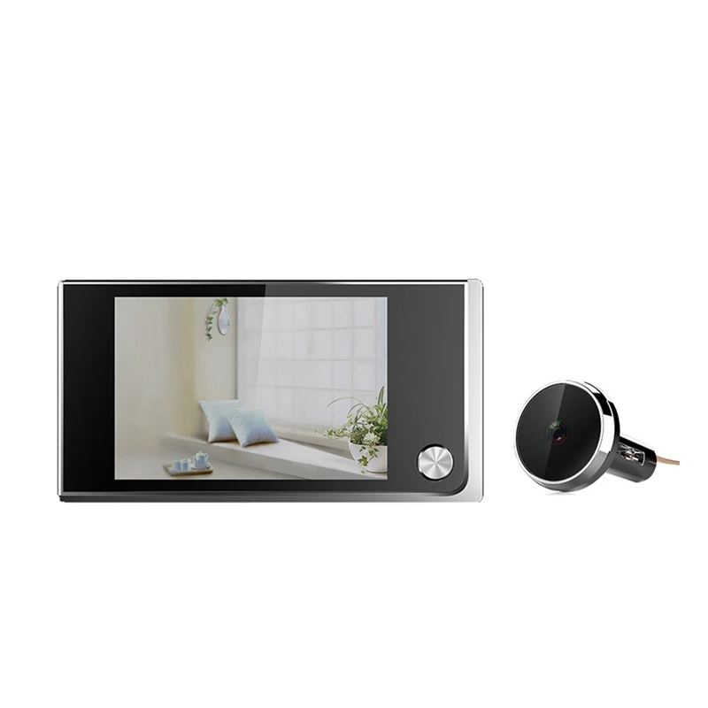 C01 3.5 Colių Skaitmeninis LCD 120 Laipsnių Akutė Viewer Foto Vaizdo Stebėjimo Elektroninių Cat Eye Kamera Doorbell Fotoaparatas Nuotrauka 4