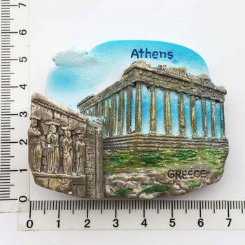 Graikijos sostinės Atėnų Akropolio kūrybinis turizmas, atminimo dovana trimatis dažytos amatų magnetinis lipdukas refrigerat