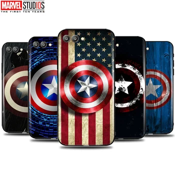Keršytojas Kapitonas Amerika Logotipas Telefoną Atveju Huawei Honor V10 Funda Padengti Marvel Keršytojas Komiksai Geležinis Žmogus Voras Hulk Toras