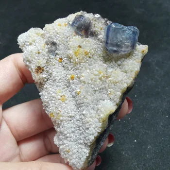 94gNatural retas mėlyna-žalia fluorito ir kvarco mineralų aura gydymo akmuo mokymo pavyzdys namų puošybai kolekcijos papuošalai
