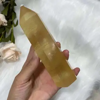 Natūralus medus sprendimas akmens pagoda kristalinis kvarcas skeptrą reiki healing kambario, apdaila, namų akvariumas perlas