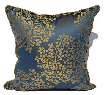 Mados mėlyna dekoratyvinę žakardo mesti pagalvę/almofadas atveju, 45 50 55,europos, amerikos derliaus sušvelninti apima namų dekoravimo