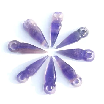 1 Vnt Natūralus Rožių Kristalų / Violetinė Flurite / Skaidrus / Green Aventurine Kristalų Deivė Pakabukas