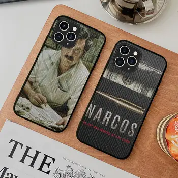 Narcos TV Serialas Pablo Escobar Telefono dėklas Sunku Odinis dėklas iPhone 11 12 13 Mini Pro Max 8 7 Plus SE 2020 X XR XS Coque