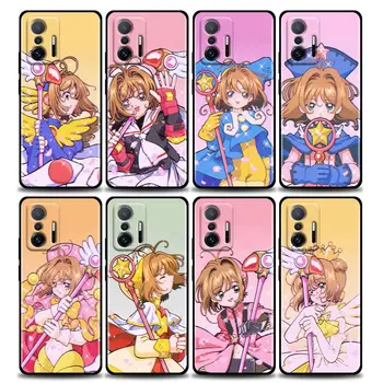 Mielas Mielas Kortelės Gūstītājs Sakura Anime Telefoną Atveju Xiaomi Mi 12 12X 11T X4 NFC M3 F3 GT M4 Pro Lite NE 5G Poco M3 M4 X4 Dangtis