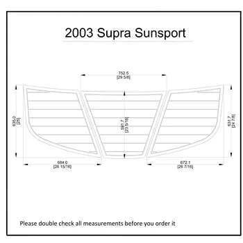 2003 Supra Sunsport Plaukti Platforma Valtis EVA Dirbtiniais Putų Tiko Denio Grindų Padas