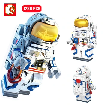 SEMBO Erdvėlaivių Serija Creative Astronautas Modelio Blokai SS Vietos Duomenys Dekoro Asamblėjos Plytų Žaislai Vaikams Dovanos