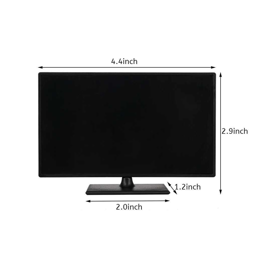 Platus Ekranas Televizijos Modeliavimas Flat-Panel-LCD TV Anti-scratch Apsimesti Žaisti Žaislai Nuotolinio Valdymo Namų Dekoro Sidabro Nuotrauka 5